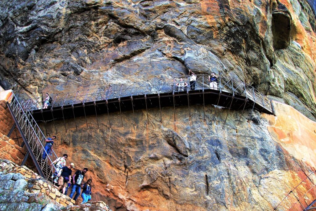 Climbing Sigiriya, stairs
